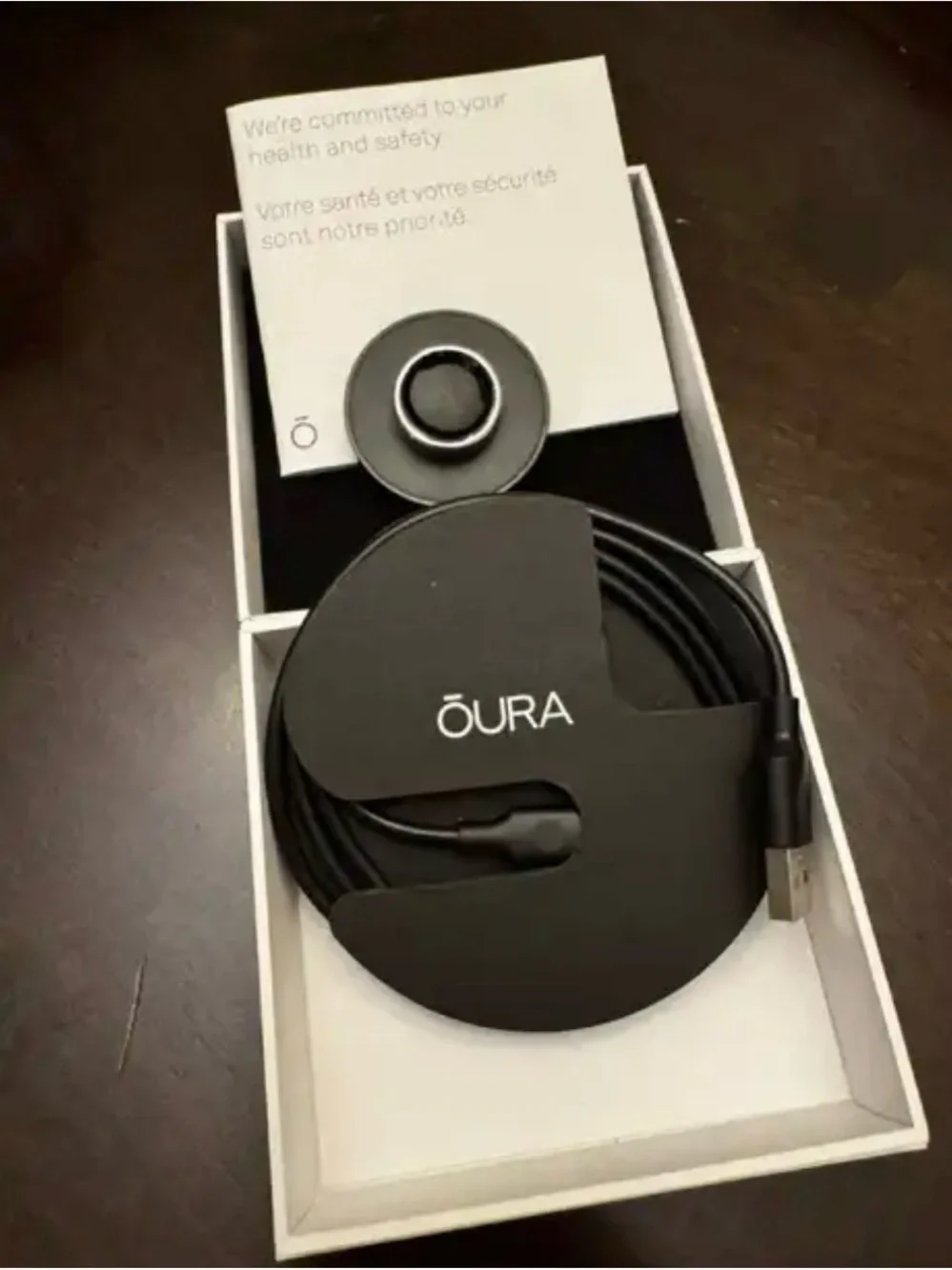 Oura Ring in Brushed Titanium, size 8